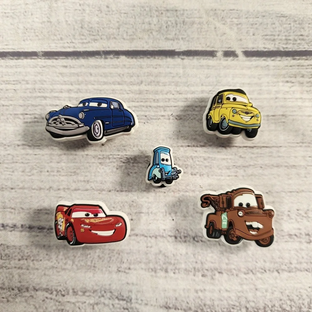 Disney Pixar Cars Jibbitz Shoe Charms 5 Pack Lightning McQueen Mater Doc Hudson
